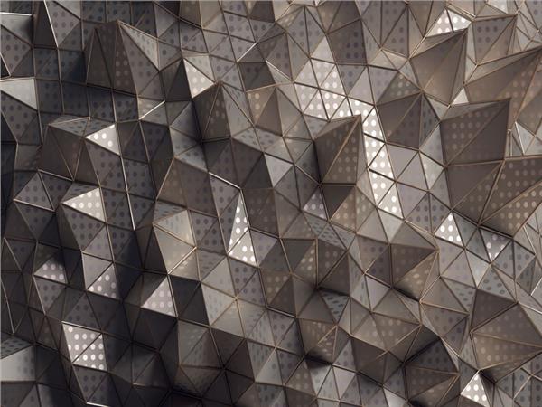 Geometrik Desen 3D Duvar Kağıdı
